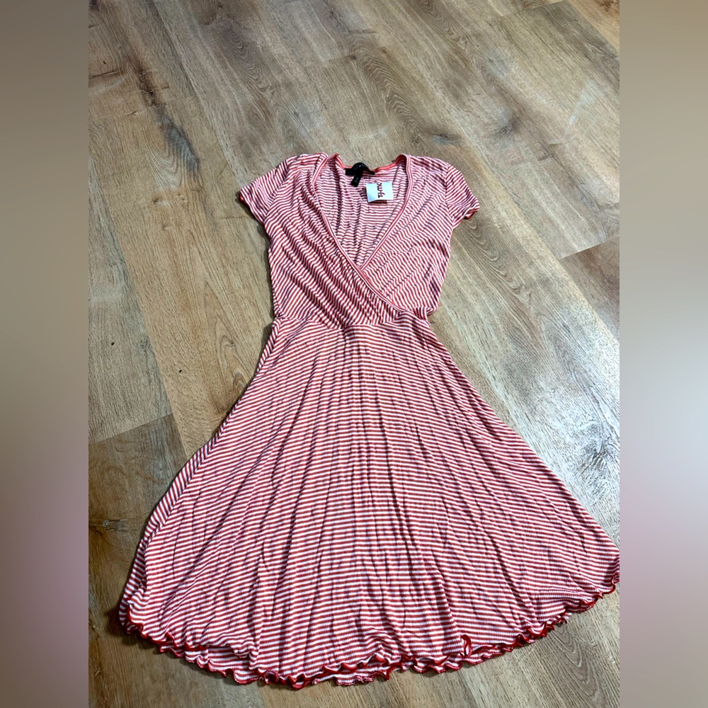 Red and white striped Derek Heart dress, gently used, as is.
